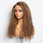 Load image into Gallery viewer, Pre-Plucked 13x4&quot; Lace Front Water Wavy Highlight Wig Free Part 150% Density-100% Human Hair
