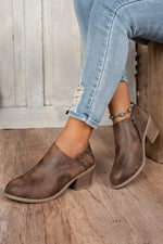 Load image into Gallery viewer, Coffee Suede Casual Ankle Boots
