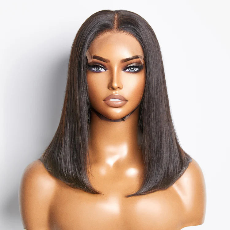 Pre-Plucked 13x4 Lace Front Straight Bob Wig 150% Density