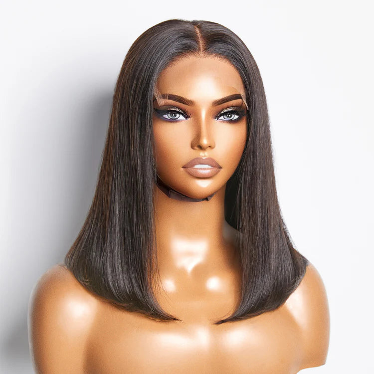 Pre-Plucked 13x4 Lace Front Straight Bob Wig 150% Density