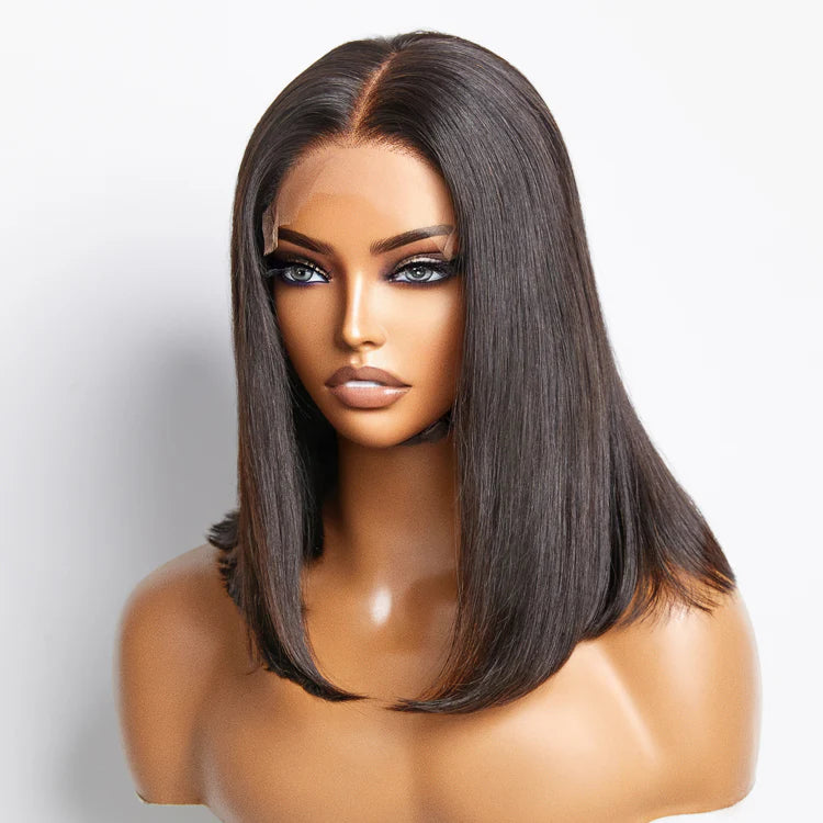 Pre-Plucked 13x4 Lace Front Straight Bob Wig 150% Density