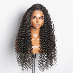 Load image into Gallery viewer, 28″–34″ Deep‑Wave Glueless Lace Front Wig – 200% Density, 13×4 Full Frontal
