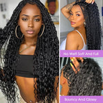 Load image into Gallery viewer, Deep Wave Bulk Hair For Braiding #1B Natural Black
