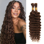 Load image into Gallery viewer, 20inch Deep Wave Bulk Hair For Braiding #4 Color/Boho Braids
