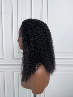 Load image into Gallery viewer, 16inch-22inch #1B Natural Black Messy Curly Half Wig 180% Density
