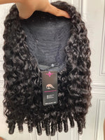 Load image into Gallery viewer, 18inch 22inch #1B Natural Black Burmese Curly Half Wig 180% Density
