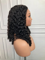 Load image into Gallery viewer, 18inch 22inch #1B Natural Black Burmese Curly Half Wig 180% Density
