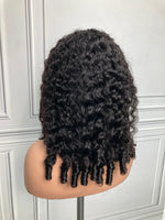 Load image into Gallery viewer, 18inch 22inch #1B Natural Black Burmese Curly Half Wig 180% Density
