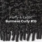 Load image into Gallery viewer, 18inch 22inch #1B Natural Black Burmese Curly Half Wig 180% Density
