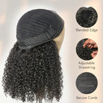 Load image into Gallery viewer, 16inch-22inch #1B Natural Black Messy Curly Half Wig 180% Density
