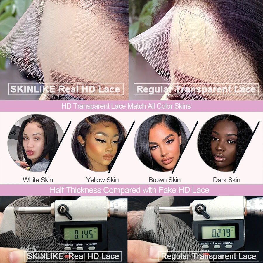 Straight Invisible HD Lace Front Wig. HD Melt Lace.