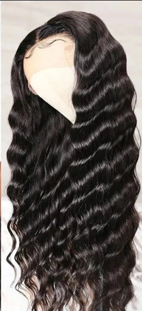 Loose Deep Wave HD Lace Frontal Brazilian Pre-Plucked Wig 180 Density