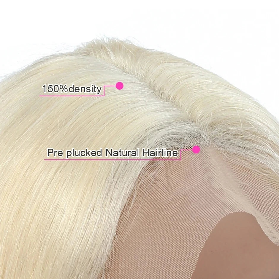 Peruvian Body Wave 613 Lace Closure Wig. 150% Density. Body Wave Honey Blonde 13X4 Lace Front Human Hair Wig For Women.