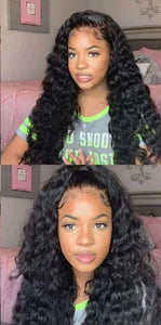 Loose Deep Wave HD Lace Frontal Brazilian Pre-Plucked Wig 180 Density