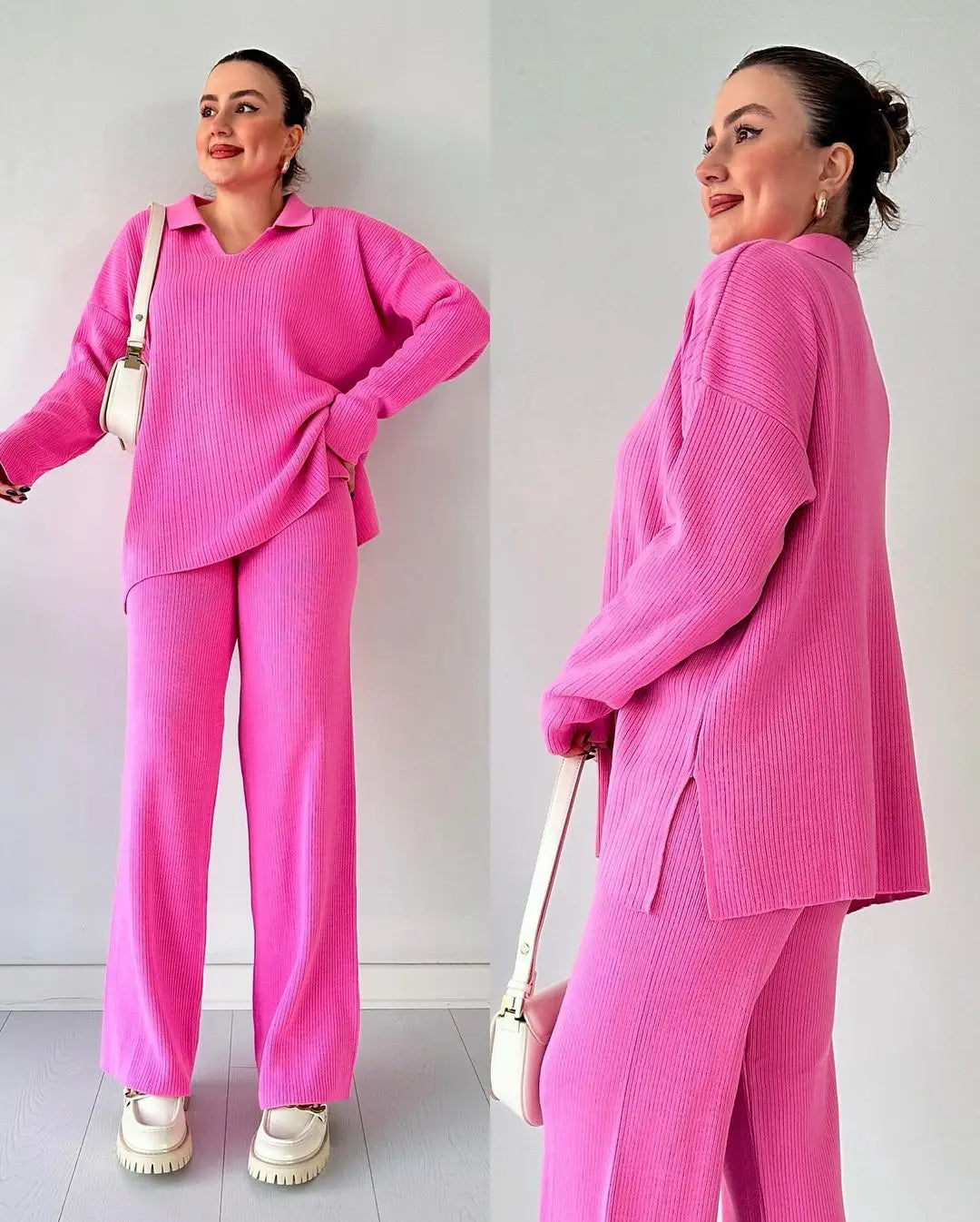 2-Piece Knitted Sweater & Pant Set – Cozy Luxe, Effortlessly Styled