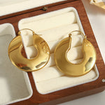 Load image into Gallery viewer, Sculpted Shine Chunky Hoops – Gold-Plated Classic
