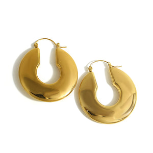 Sculpted Shine Chunky Hoops – Gold-Plated Classic