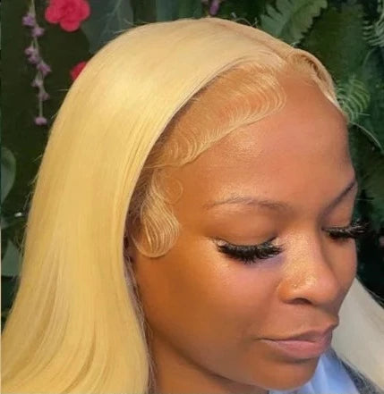 613 HD Lace Frontal Wig. Full Lace Front Straight Human Hair Wig. Pre Plucked. Natural Scalp.