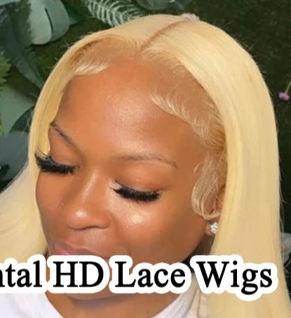 613 HD Lace Frontal Wig. Full Lace Front Straight Human Hair Wig. Pre Plucked. Natural Scalp.