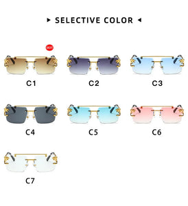 The Luxe Frame – Rimless Square Sunglasses