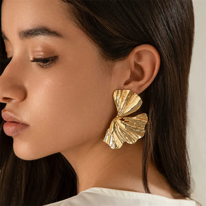 Maple Leaf Geometric Statement Earrings – Bold, Lightweight & Uniquely Chic