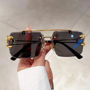 The Luxe Frame – Rimless Square Sunglasses