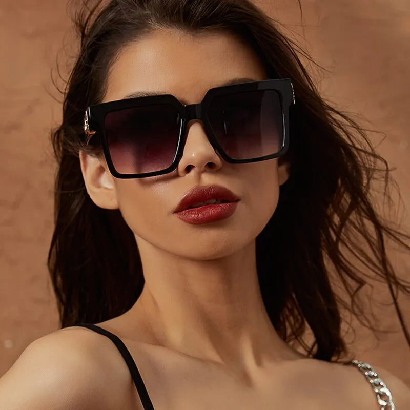 Oversized Square Luxury Sunglasses – Bold Frames, Bougie Energy