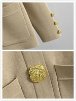 Load image into Gallery viewer, 2-Piece Knit Lounge Set with Gold Button Detail – Cozy Meets Chic
