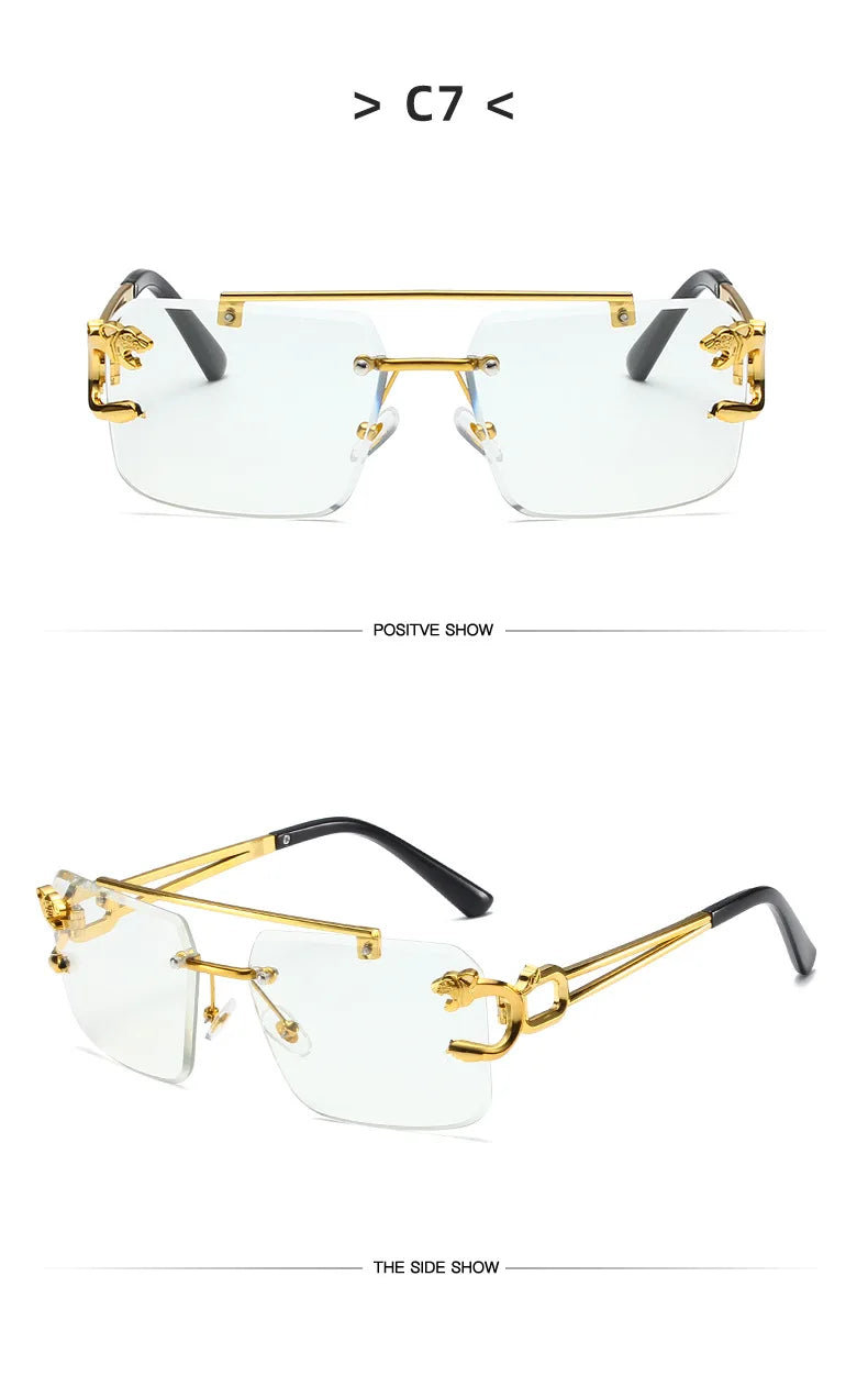 The Luxe Frame – Rimless Square Sunglasses