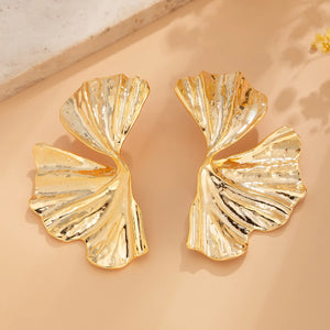 Maple Leaf Geometric Statement Earrings – Bold, Lightweight & Uniquely Chic