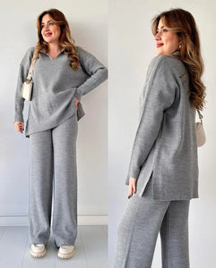 2-Piece Knitted Sweater & Pant Set – Cozy Luxe, Effortlessly Styled