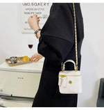 Load image into Gallery viewer, Small Shoulder Bucket Mini Bag Crossbody with Metal Chain – Trendy and Versatile Handbag
