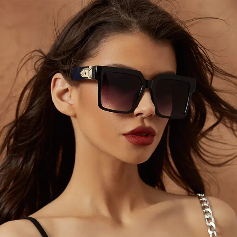 Oversized Square Luxury Sunglasses – Bold Frames, Bougie Energy