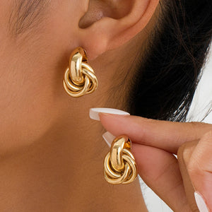 Bold Geometry Double Ring Hoops – Statement Earrings
