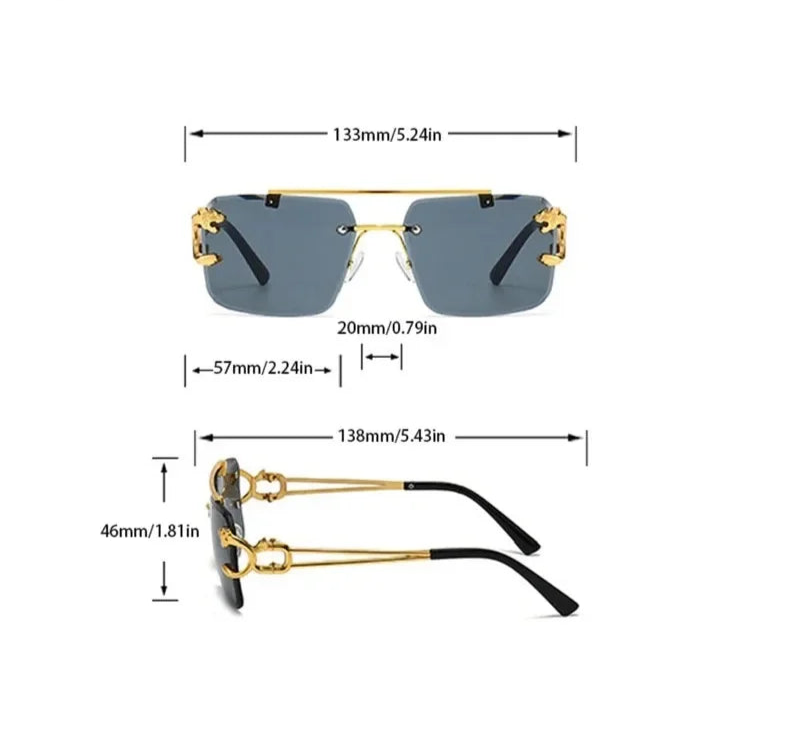 The Luxe Frame – Rimless Square Sunglasses