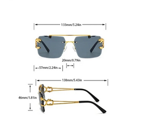 The Luxe Frame – Rimless Square Sunglasses