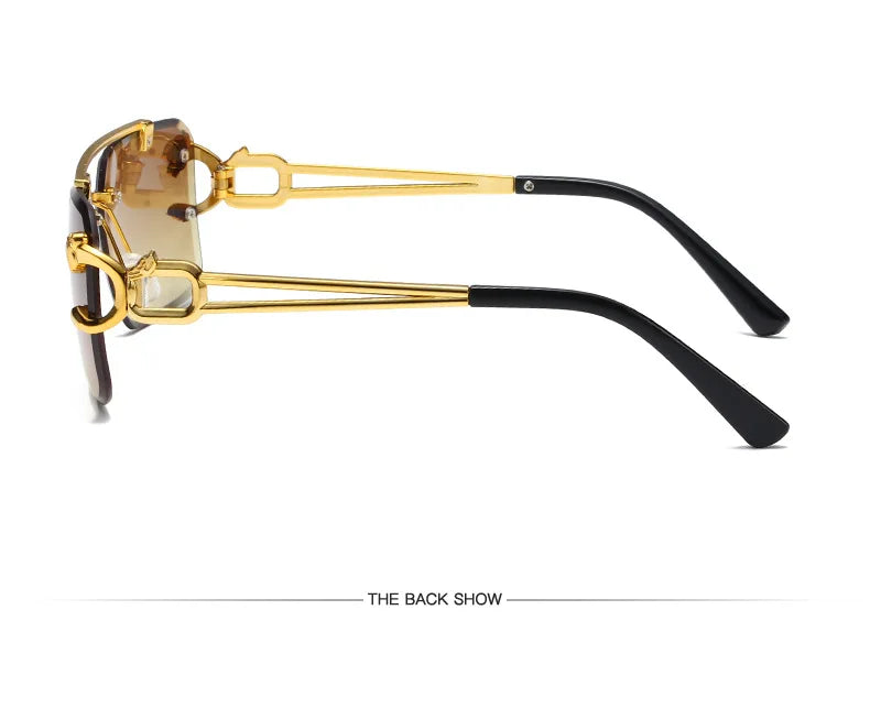 The Luxe Frame – Rimless Square Sunglasses