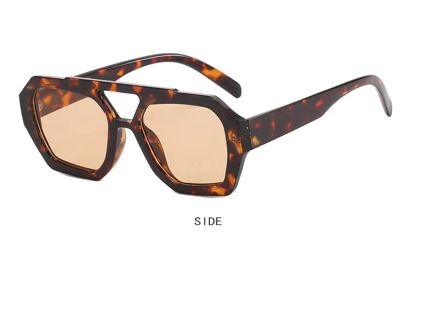 Double Beam Geometric Sunglasses – Futuristic Edge Meets Everyday Cool