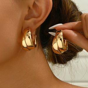 Bold Geometry Double Ring Hoops – Statement Earrings