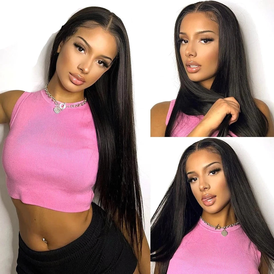 Glueless Ready To Wear Straight Pre-plucked PreCut Lace 6X4 HD Lace Front Wig