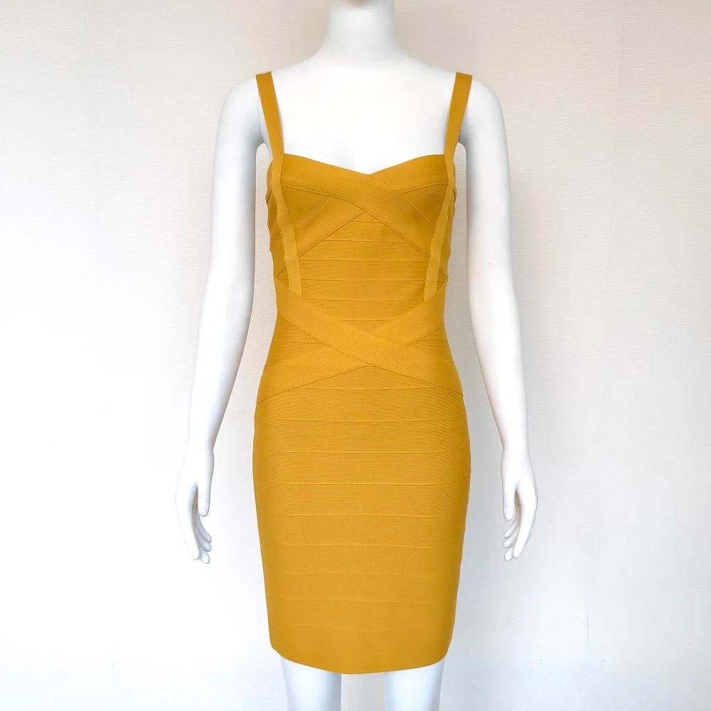 Mini Bodycon Bandage Dress – Curve-Hugging Fit with Luxe Stretch | Night Out Essential