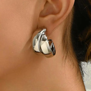 Bold Geometry Double Ring Hoops – Statement Earrings