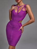 Load image into Gallery viewer, Bandage Bodycon Dress – Sleeveless V-Neck Knee-Length

