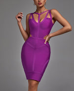 Load image into Gallery viewer, Bandage Bodycon Dress – Sleeveless V-Neck Knee-Length
