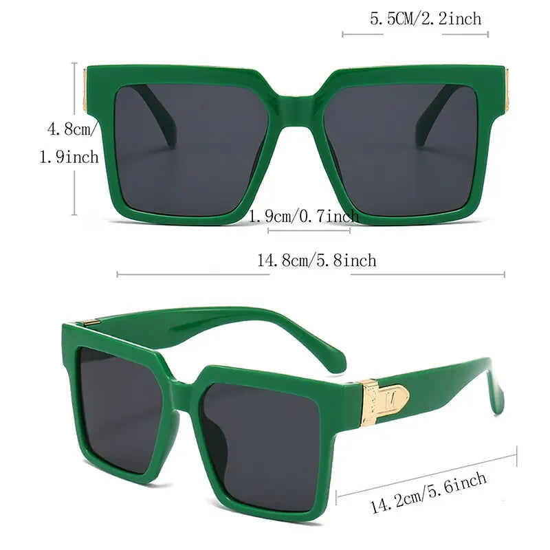 Oversized Square Luxury Sunglasses – Bold Frames, Bougie Energy