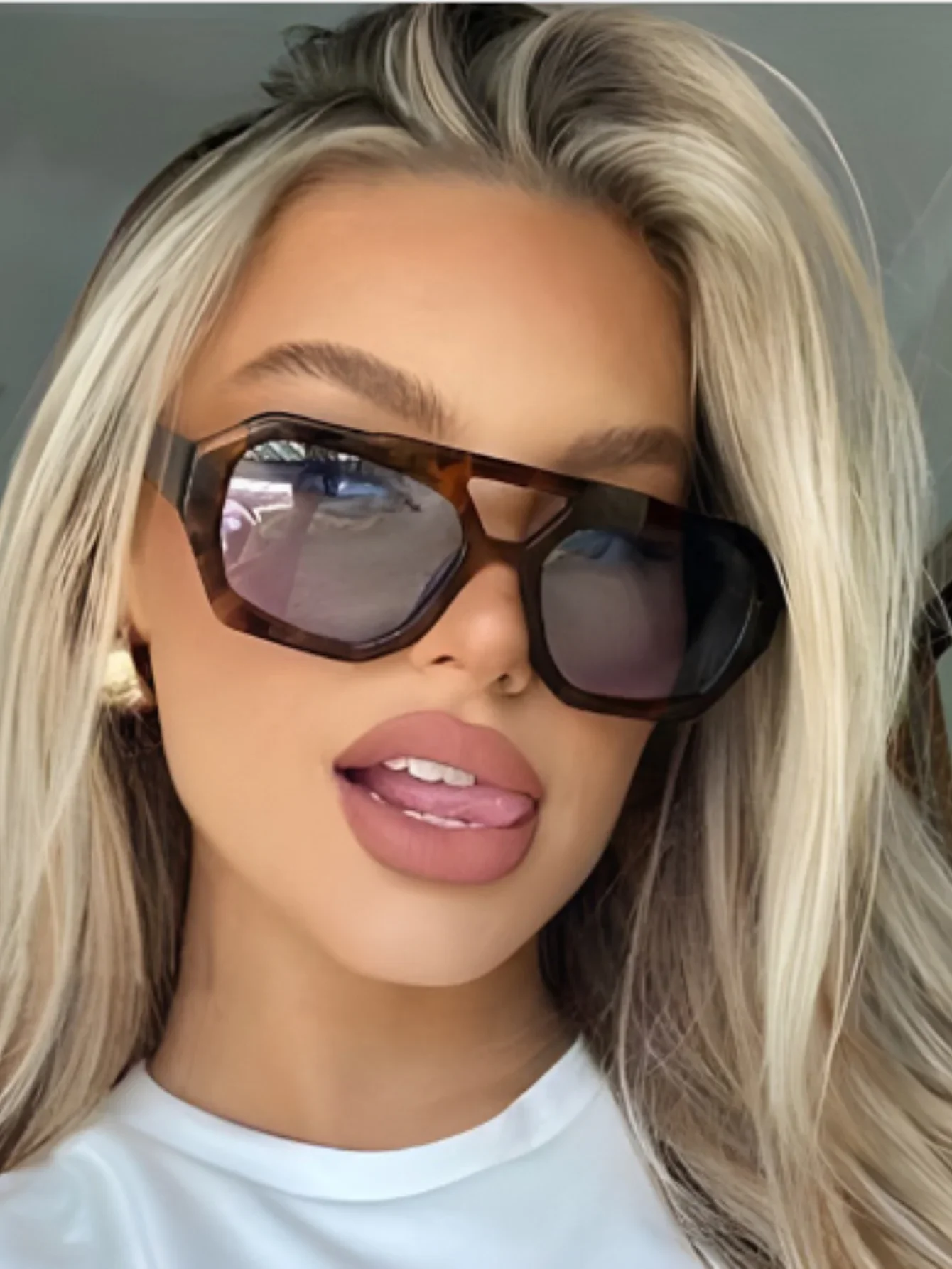 Double Beam Geometric Sunglasses – Futuristic Edge Meets Everyday Cool