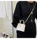 Load image into Gallery viewer, Small Shoulder Bucket Mini Bag Crossbody with Metal Chain – Trendy and Versatile Handbag
