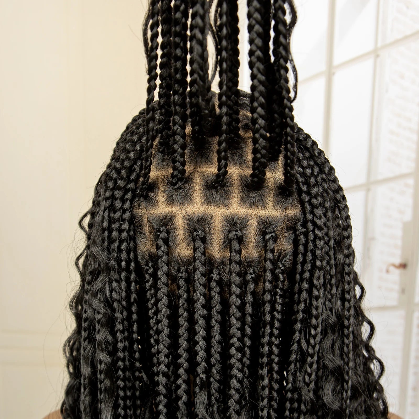 36 Inches Boho Braided Wigs with Baby Hair/Knotless Box Braid Wig