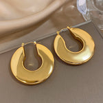 Load image into Gallery viewer, Sculpted Shine Chunky Hoops – Gold-Plated Classic
