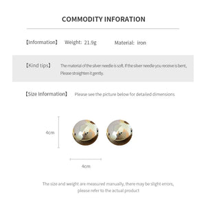 Oversized Geometric Ball Stud Earrings – Bold & Polished Elegance